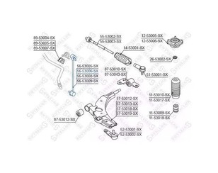 Стойка переднего стабилизатора левая для Kia Sephia II/Shuma II 2001-2004 новый