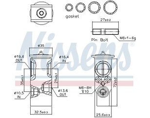 Клапан кондиционера для Mercedes Benz W202 1993-2000 новый