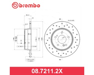 Диск тормозной задний для Mercedes Benz W203 2000-2006 новый