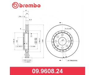 Диск тормозной передний вентилируемый для Daewoo Espero 1991-1999 новый