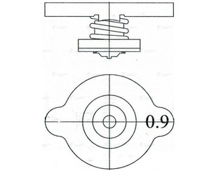 Крышка радиатора для Nissan Vanette Cargo (HC23) 1995-2002 новый