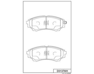 Колодки тормозные передние к-кт для Ford Ranger 1998-2006 новый