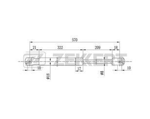 Амортизатор двери багажника для Hyundai Matrix 2001-2010 новый