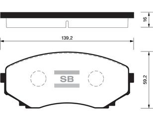 Колодки тормозные передние к-кт для Mazda MPV II (LW) 1999-2006 новый