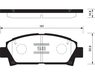 Колодки тормозные передние к-кт для Lexus LS 400 (UCF20) 1994-2000 новый