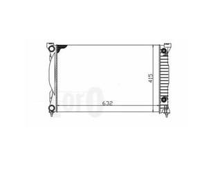 Радиатор основной для Audi A4 [B6] 2000-2004 новый