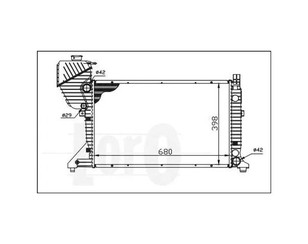 Радиатор основной для Mercedes Benz Sprinter (901-905)/Sprinter Classic (909) 1995-2006 новый