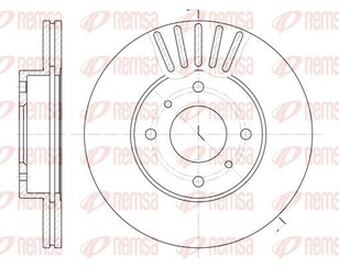 Диск тормозной передний вентилируемый для Nissan Almera N16 2000-2006 новый