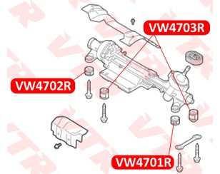 Сайлентблок рулевой рейки для Audi Q3 (8U) 2012-2018 новый