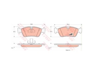 Колодки тормозные передние к-кт для BMW Z4 E85/E86 2002-2008 новый