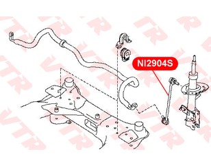 Стойка переднего стабилизатора правая для Nissan Qashqai (J10) 2006-2014 новый