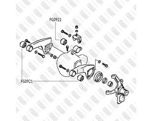 Сайлентблок дифференциала для Mitsubishi L300 1986-2014 новый