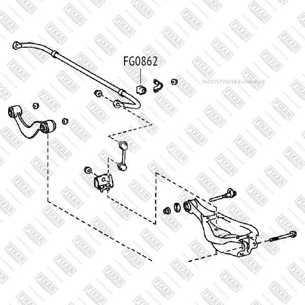 FG0862 Fixar Втулка (сайлентблок) заднего стабилизатора от производителя по  спец цене купить в Архангельске
