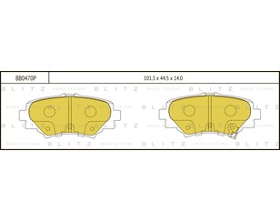 Колодки тормозные задние дисковые к-кт для Mazda Mazda 3 (BM/BN) 2013-2018 новый