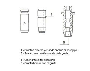 Направляющая клапана выпускного для Mitsubishi Pajero/Montero II (V1, V2, V3, V4) 1997-2001 новый