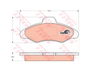 Колодки тормозные передние к-кт для Ford Escort/Orion 1990-1995 новый