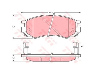 Колодки тормозные передние к-кт для Nissan Almera N15 1995-2000 новый