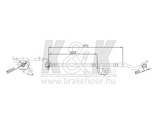 Шланг тормозной передний правый для Hyundai ix35/Tucson 2010-2015 новый