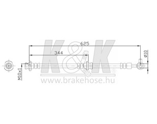 Шланг тормозной передний правый для Nissan X-Trail (T31) 2007-2014 новый