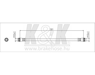 Шланг тормозной задний для Renault R21 1986-1994 новый