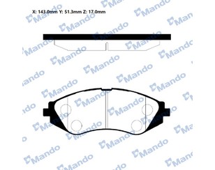 Колодки тормозные передние к-кт для Daewoo Nubira 2003-2007 новый