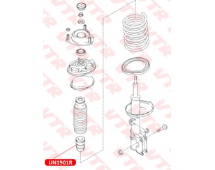 Отбойник переднего амортизатора для Hyundai Lantra 1995-2000 новый