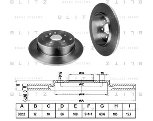 Диск тормозной задний для Land Rover Freelander 2 2007-2014 новый