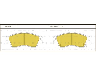 Колодки тормозные передние к-кт для Mitsubishi Galant (E3) 1988-1993 новый