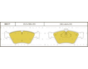 Колодки тормозные передние к-кт для Mercedes Benz R170 SLK 1996-2004 новый