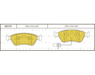 Колодки тормозные передние к-кт для Audi A8 [4D] 1999-2002 новый