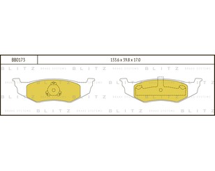 Колодки тормозные задние дисковые к-кт для Chrysler LHS/New Yorker 1993-1998 новый