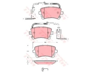 Колодки тормозные задние дисковые к-кт для VW Phaeton 2002-2016 новый