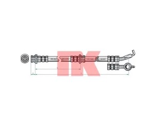 Шланг тормозной передний для Mitsubishi Lancer (CS/Classic) 2003-2008 новый