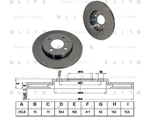 Диск тормозной передний не вентилируемый для Chery Amulet (A15) 2006-2012 новый