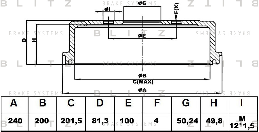 Барабан тормозной