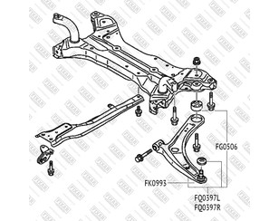 Опора шаровая нижняя передней подвески для Dodge Caliber 2006-2011 новый