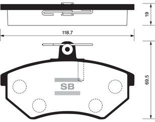 Колодки тормозные передние к-кт для Chery Tiggo (T11) 2005-2016 новый