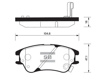 Колодки тормозные передние к-кт для Hyundai Atos Prime 1999-2007 новый