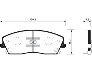 Колодки тормозные передние к-кт для Chrysler 300C 2004-2010 новый