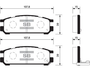 Колодки тормозные задние дисковые к-кт для Subaru SVX 1992-1997 новый