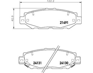 Колодки тормозные задние дисковые к-кт для Lexus GS 300/400/430 1998-2004 новый