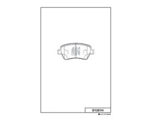 Колодки тормозные передние к-кт для Nissan Note (E11) 2006-2013 новый