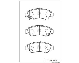 Колодки тормозные передние к-кт для Honda Jazz 2002-2008 новый