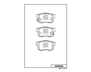 Колодки тормозные задние дисковые к-кт для Honda CR-V 1996-2002 новый