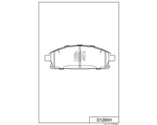 Колодки тормозные передние к-кт для Nissan X-Trail (T30) 2001-2006 новый