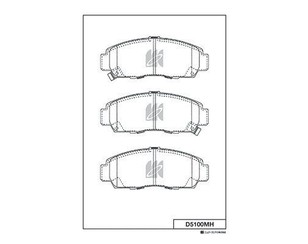 Колодки тормозные передние к-кт для Honda Odyssey II 1999-2004 новый