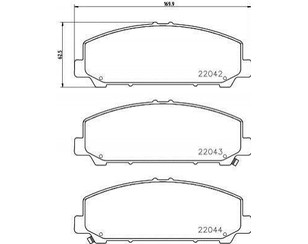 Колодки тормозные передние к-кт для Nissan Armada 2004-2016 новый