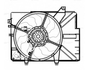 Вентилятор радиатора для Hyundai Getz 2002-2010 новый