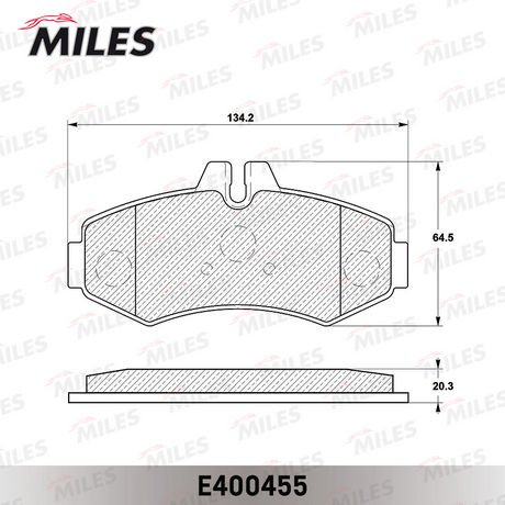 MILES Тормозные колодки Low Metallic задние