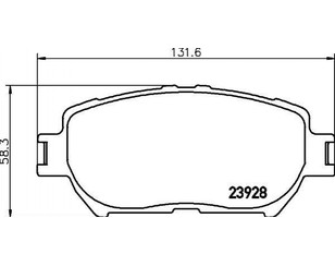 Колодки тормозные передние к-кт для Lexus GS 300/400/430 2005-2011 новый